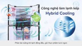 Tủ lạnh Sharp Inverter 525L 4 cửa SJ-FX600V-SL